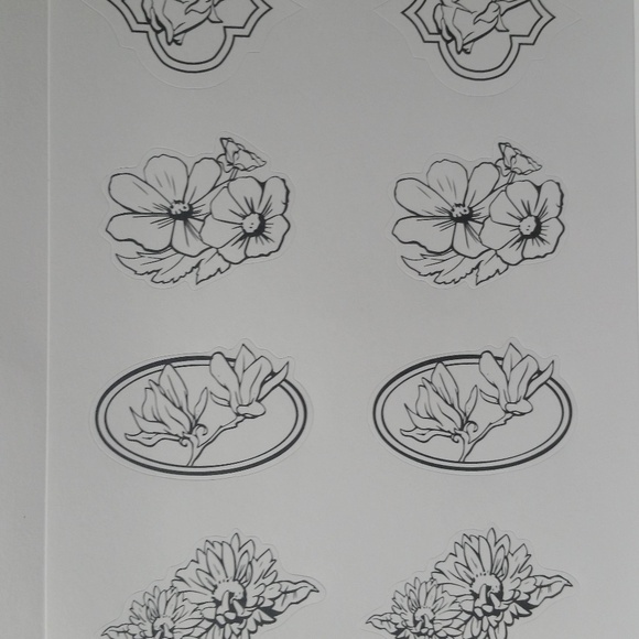 Adult Coloring Stationary Set Floral Bright & Bold - Picture 2 of 9